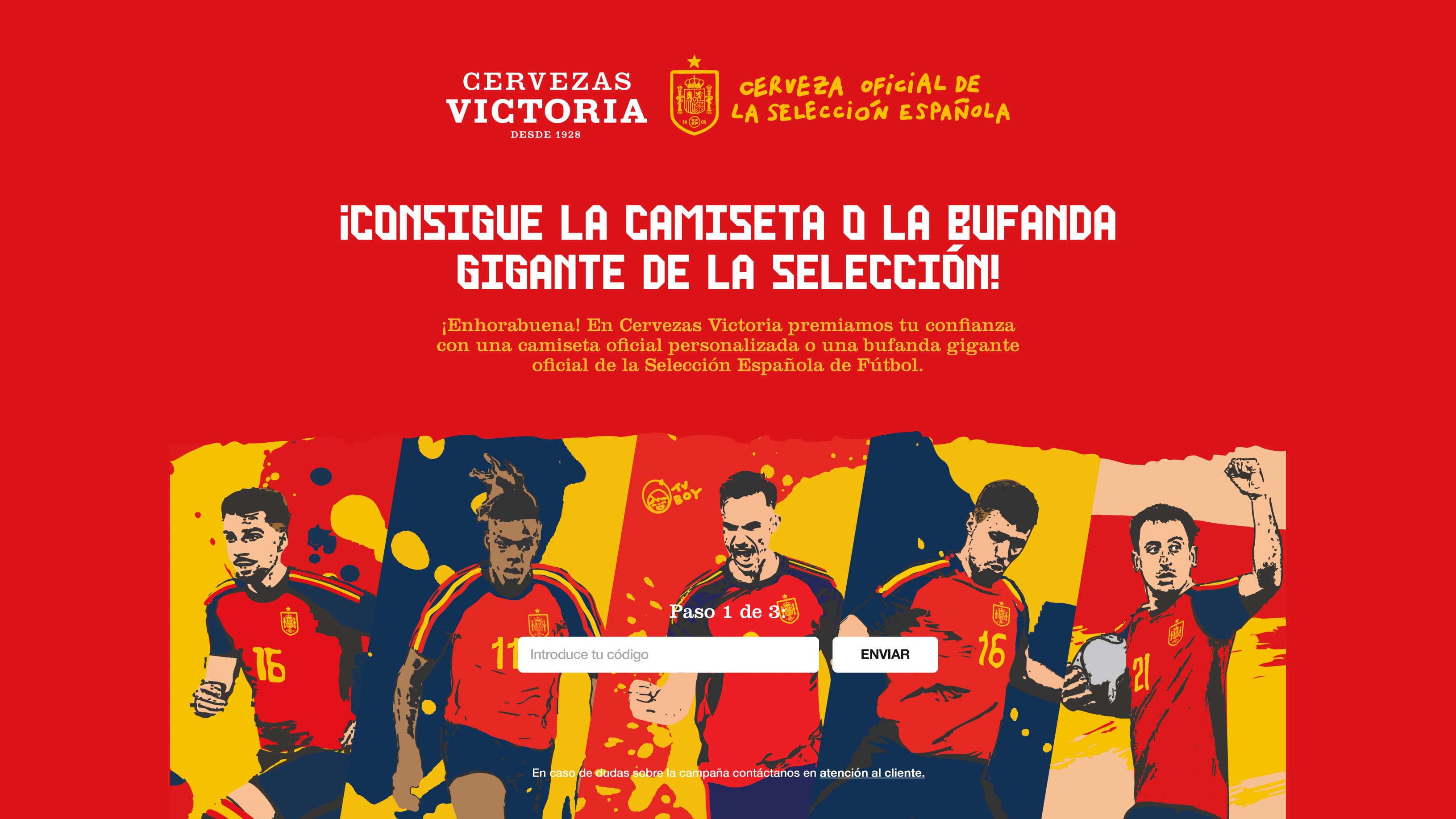 Cervezas Victoria - Consigue la camiseta o la bufanda gigante de la Selección